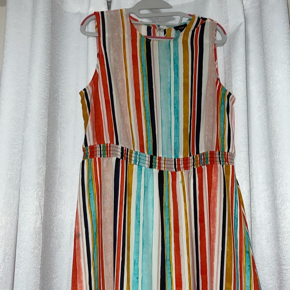 Stripped Midi Dress